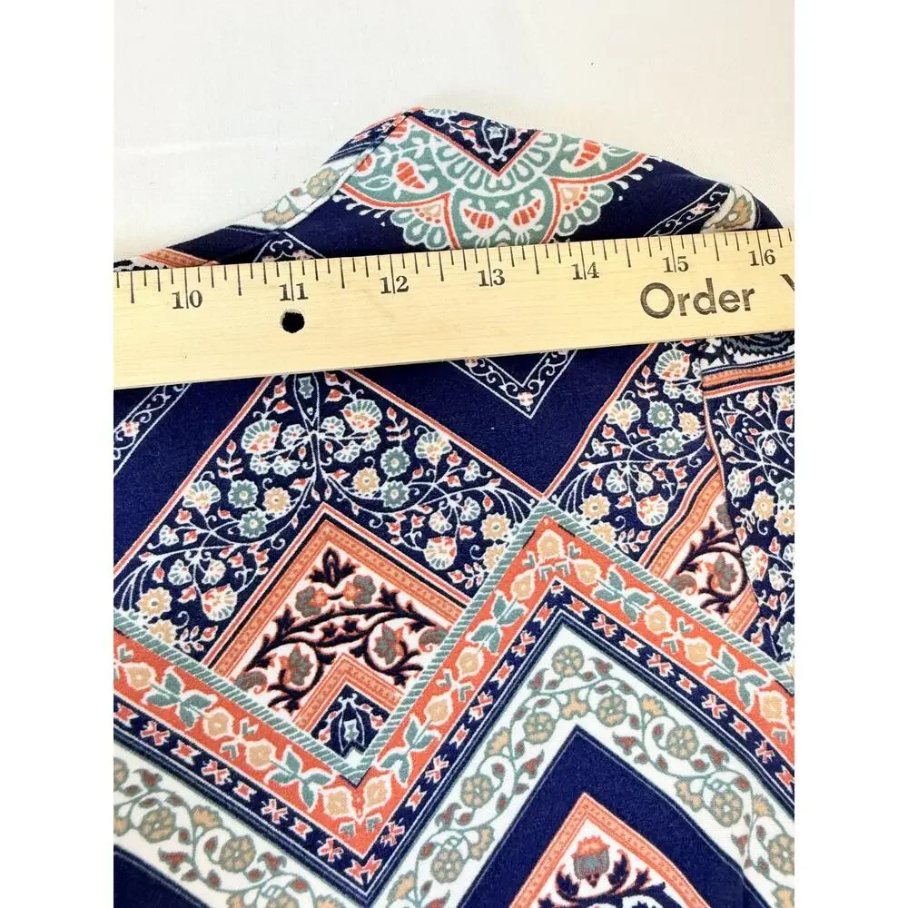 Sauci Womens Chevron Print Short Sleeve Tie Back Casual Midi Dress Plus 1X - Picture 5 of 6